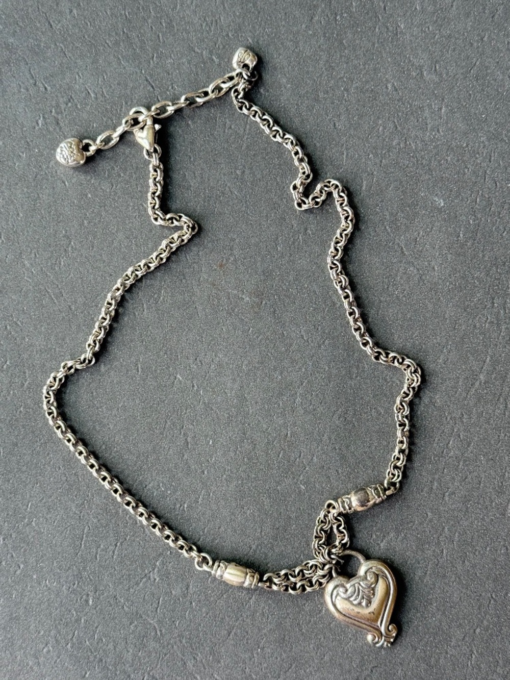 VINTAGE BRIGHTON "Blaire" Chunky Heart Pendant Necklace